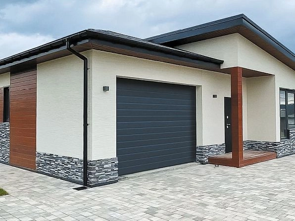 Cекционные ворота 2600х2350 мм антрацитовые DoorHan RSD02, chita.doorhan.ru